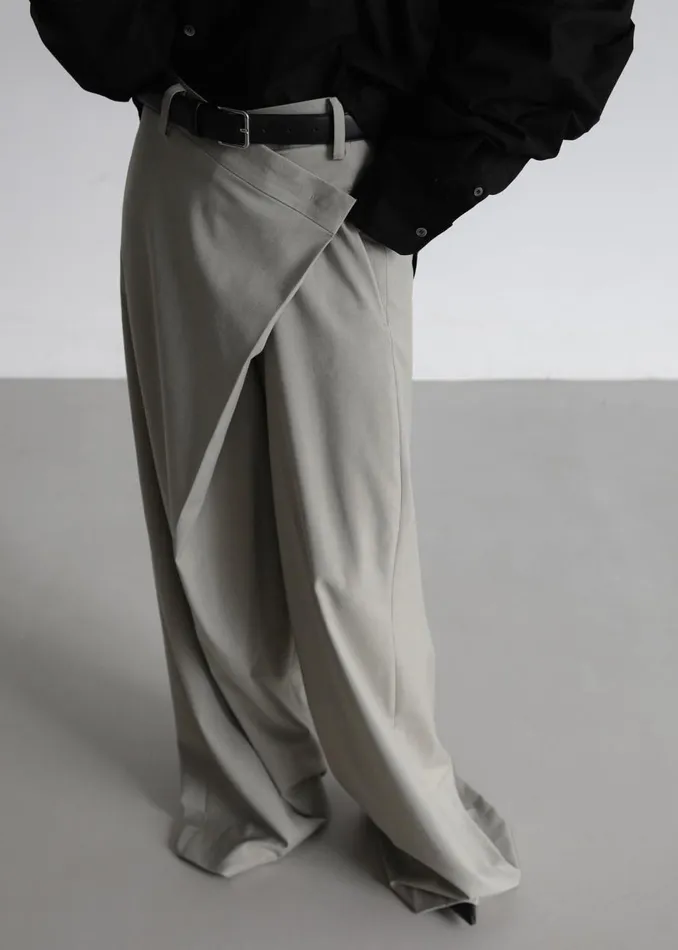 Women The Frankie Shop Bottoms Marjorie Asymmetrical Trousers Beige
