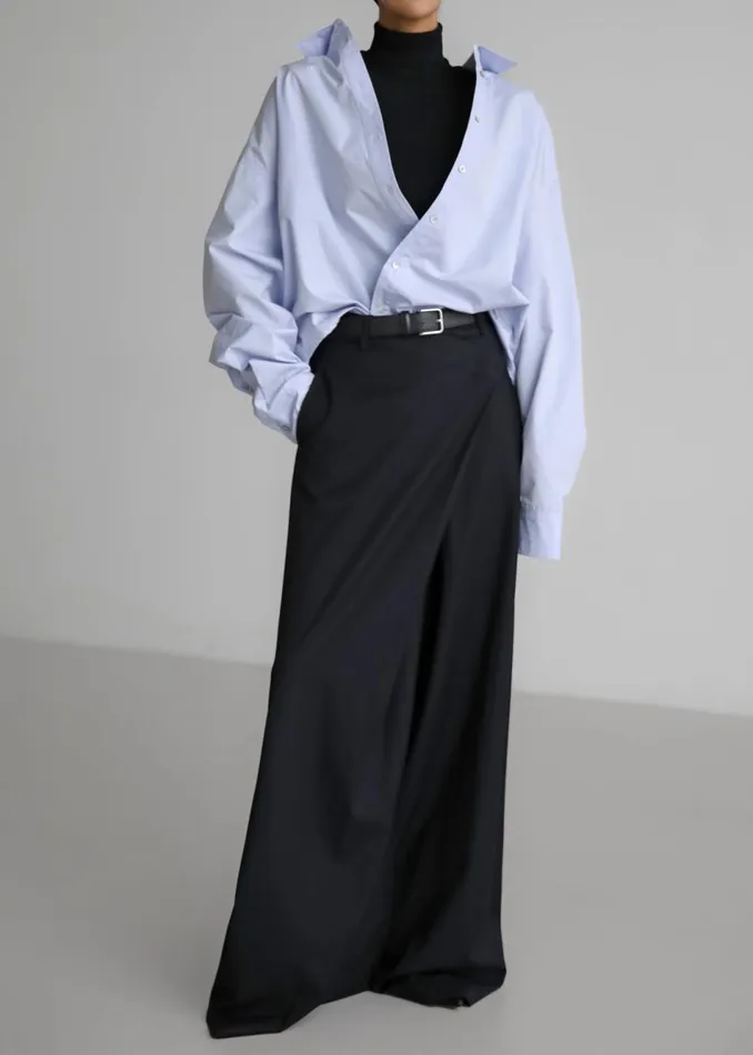 Women The Frankie Shop Bottoms Marjorie Asymmetrical Trousers Black