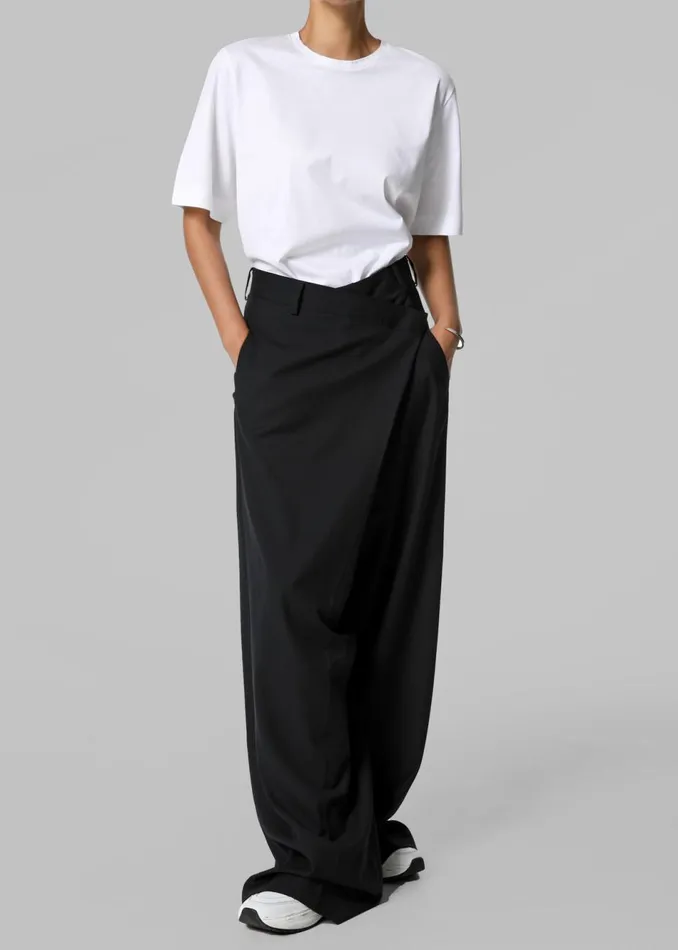 Women The Frankie Shop Bottoms Marjorie Asymmetrical Trousers Black