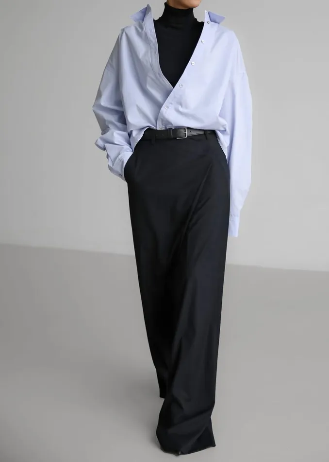 Women The Frankie Shop Bottoms Marjorie Asymmetrical Trousers Black
