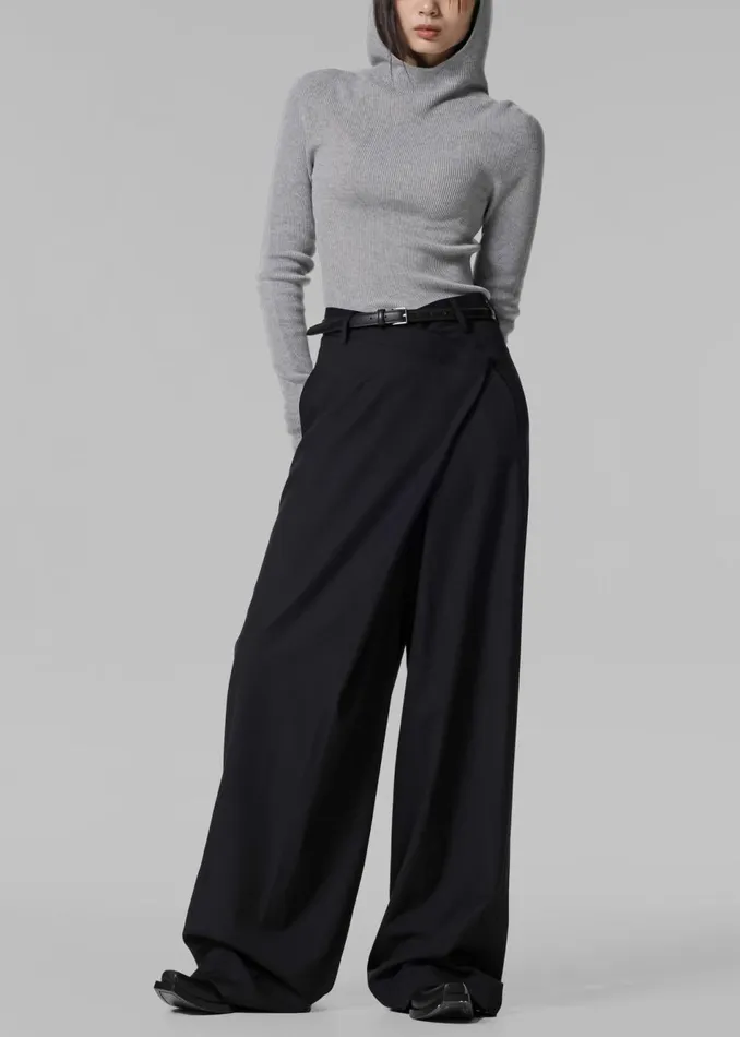 Women The Frankie Shop Bottoms Marjorie Asymmetrical Trousers Black