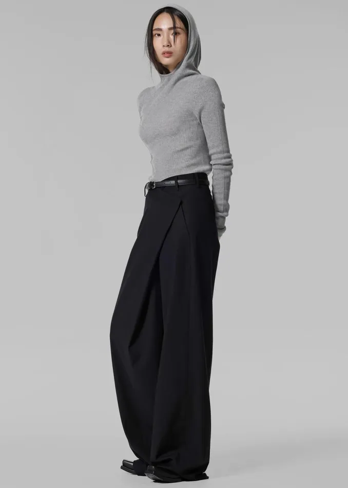 Women The Frankie Shop Bottoms Marjorie Asymmetrical Trousers Black