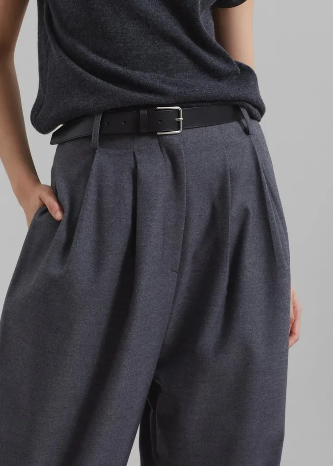 Women The Frankie Shop Bottoms Marley Wide Pants Grey