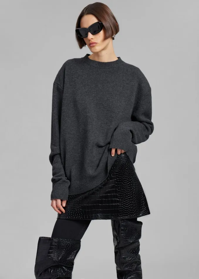 Women The Frankie Shop Bottoms Mary CrocEffect Mini Skirt Black
