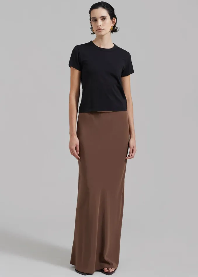 Women The Frankie Shop Bottoms Matteau Bias Elastic Skirt Sable