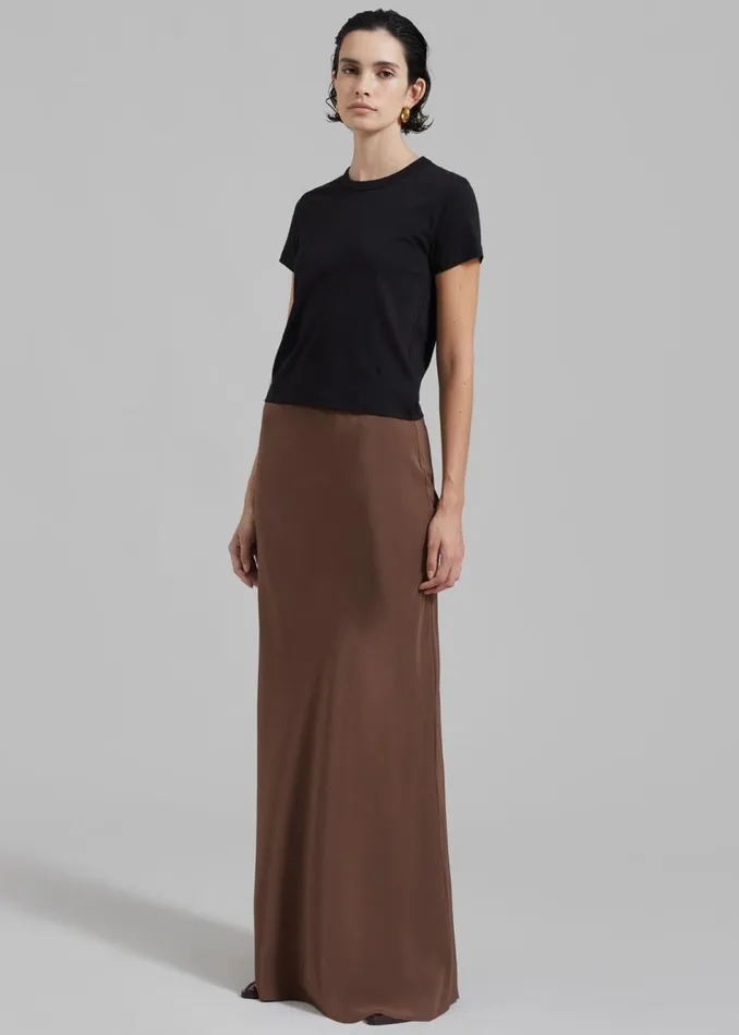 Women The Frankie Shop Bottoms Matteau Bias Elastic Skirt Sable