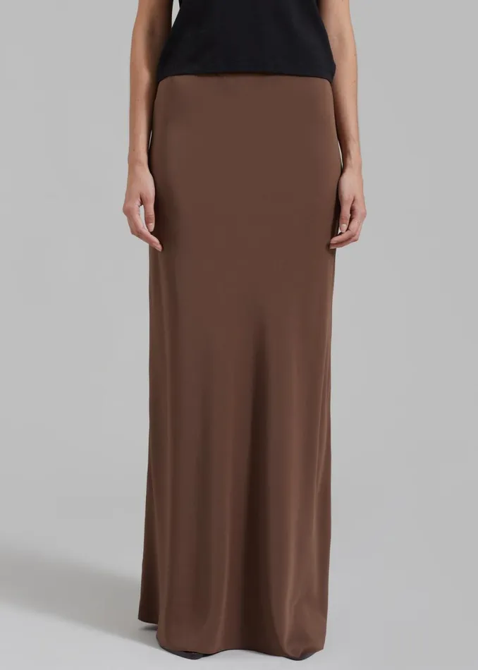 Women The Frankie Shop Bottoms Matteau Bias Elastic Skirt Sable