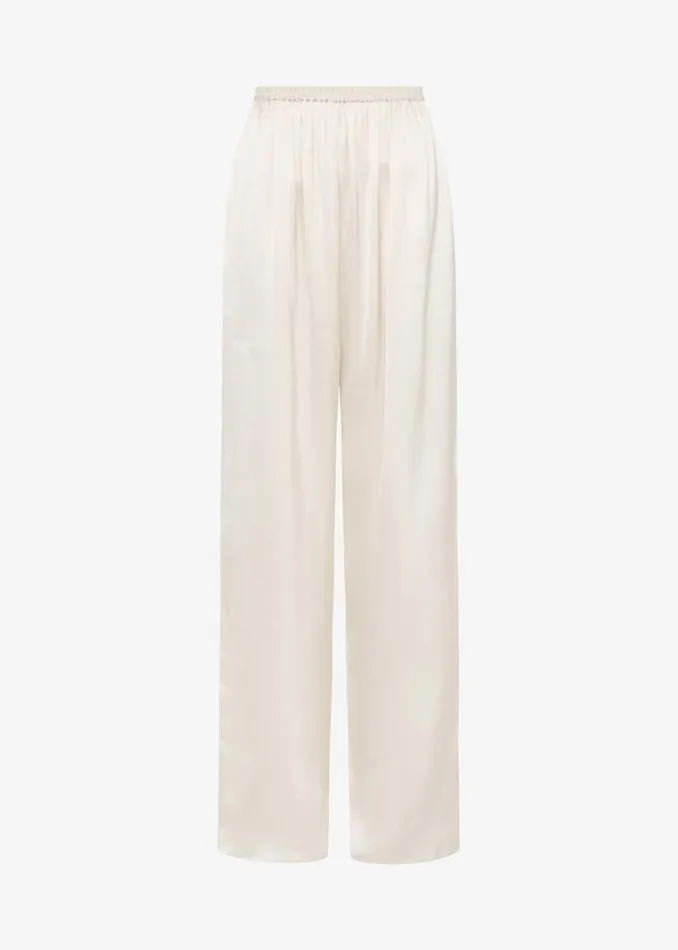 Women The Frankie Shop Bottoms Matteau Relaxed Satin Pant Ivory