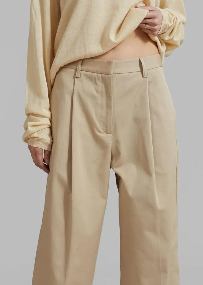 Women The Frankie Shop Bottoms Matteau Summer Chino Sand