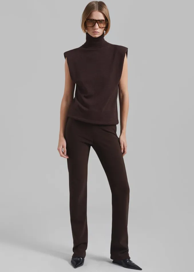 Women The Frankie Shop Bottoms Mckenna Tailored Leggings Brown
