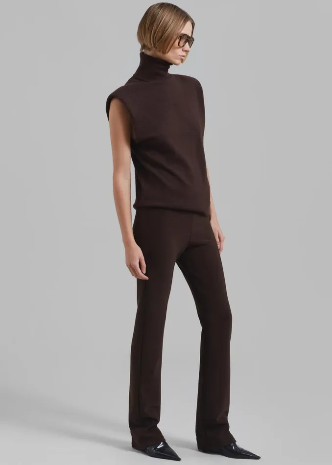 Women The Frankie Shop Bottoms Mckenna Tailored Leggings Brown