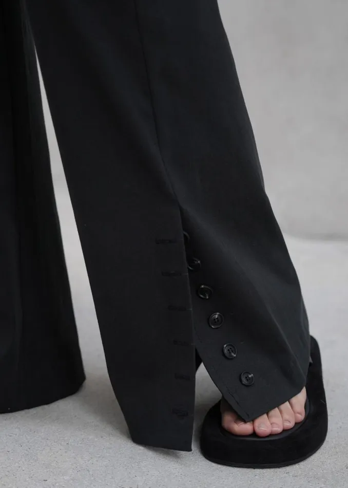 Women The Frankie Shop Bottoms Michelle Flare Pants Black
