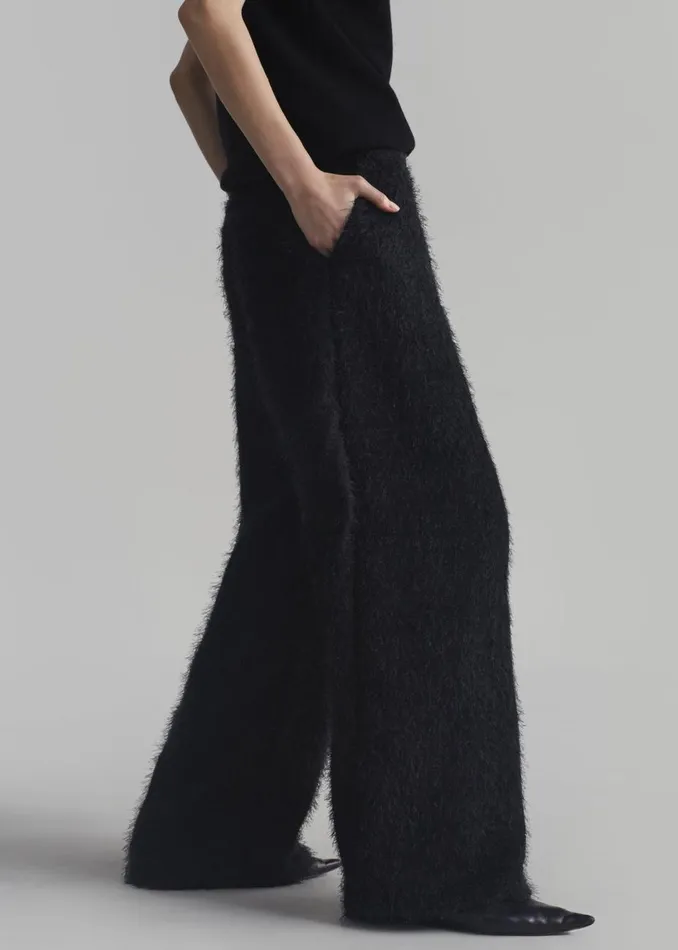 Women The Frankie Shop Bottoms Millie Fluffy Pants Black