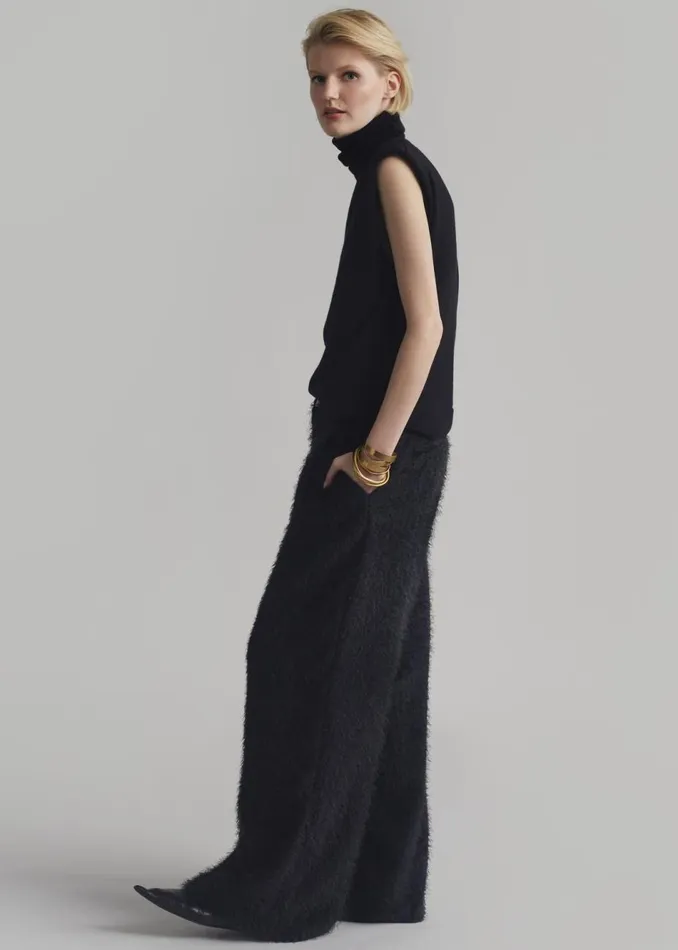 Women The Frankie Shop Bottoms Millie Fluffy Pants Black