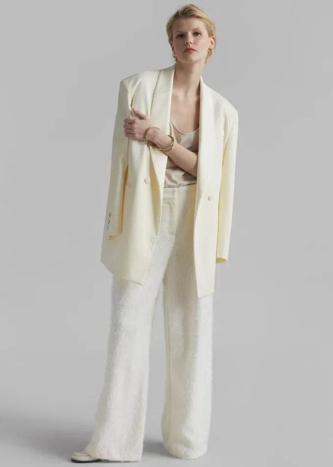 Women The Frankie Shop Bottoms Millie Fluffy Pants White