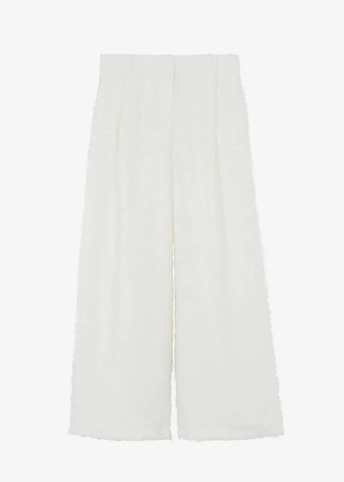Women The Frankie Shop Bottoms Millie Fluffy Pants White