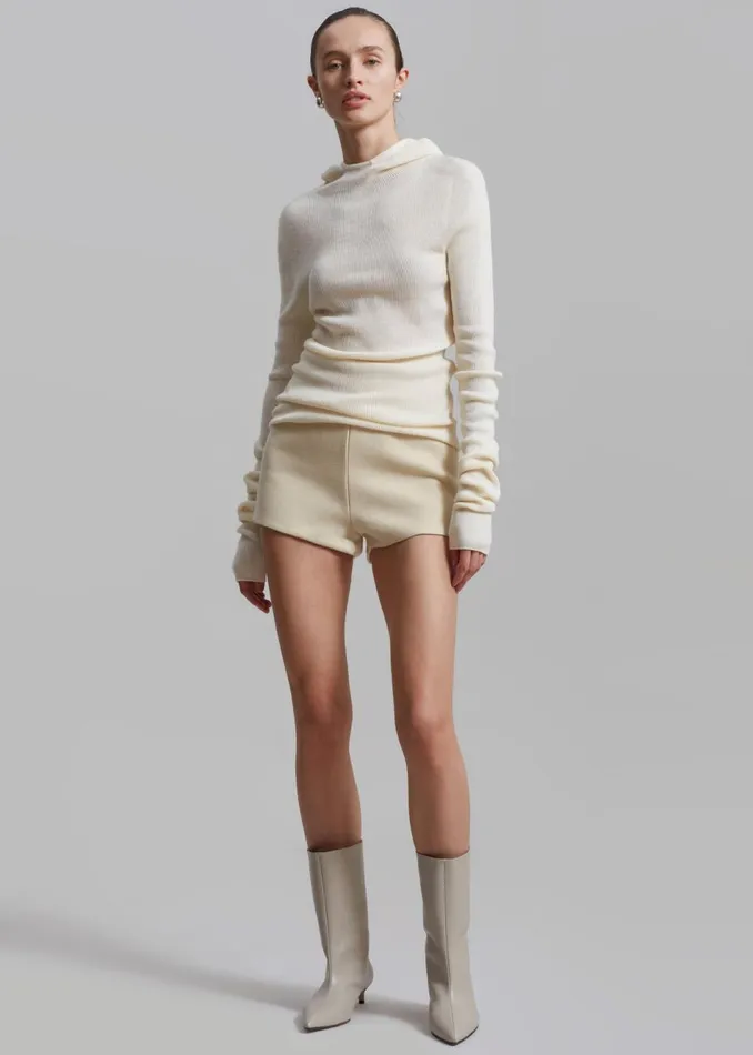 Women The Frankie Shop Bottoms Mira Hot Pants Cream