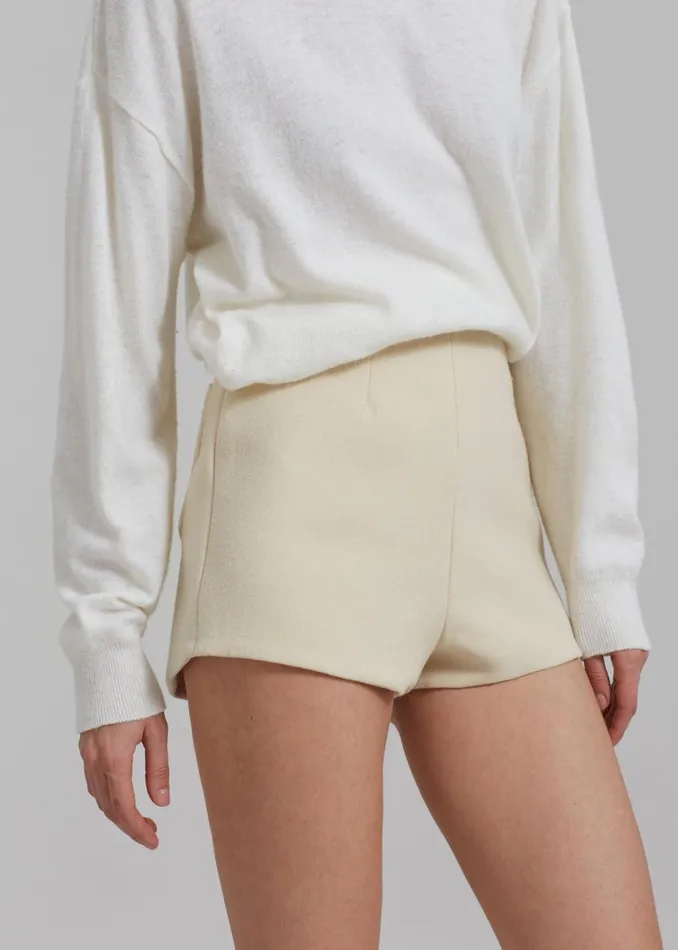 Women The Frankie Shop Bottoms Mira Hot Pants Cream