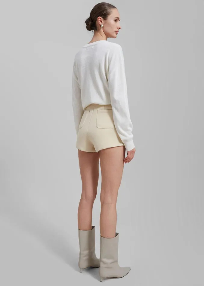 Women The Frankie Shop Bottoms Mira Hot Pants Cream