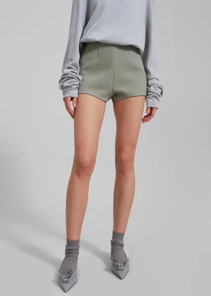 Women The Frankie Shop Bottoms Mira Hot Pants Sage