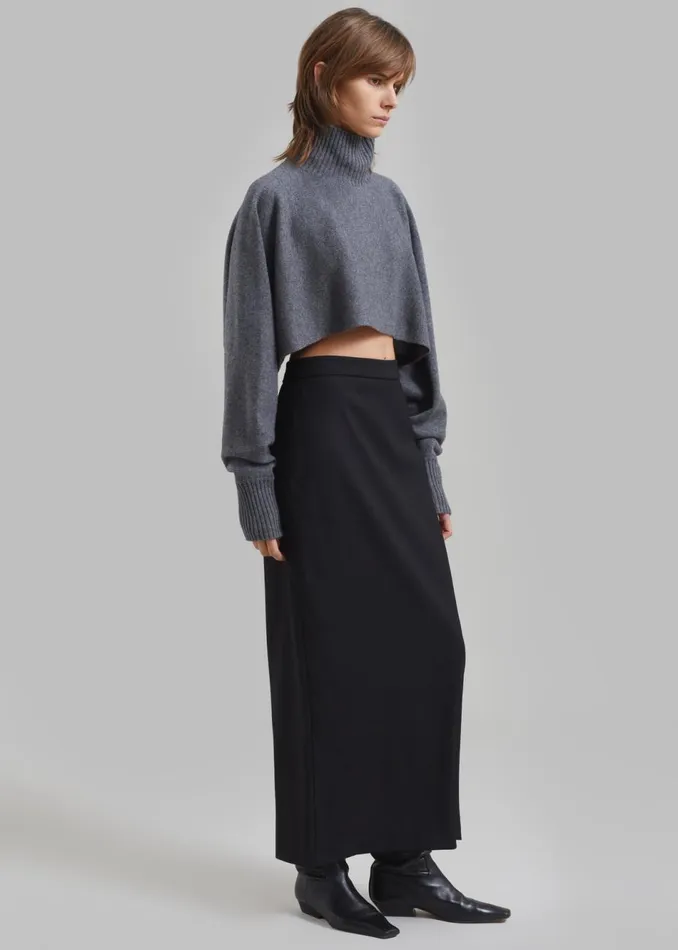 Women The Frankie Shop Bottoms Miranda Long Pencil Skirt Black