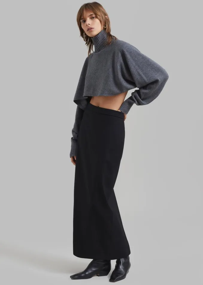 Women The Frankie Shop Bottoms Miranda Long Pencil Skirt Black