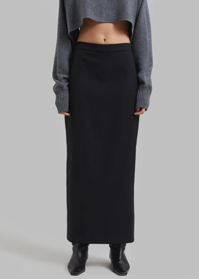 Women The Frankie Shop Bottoms Miranda Long Pencil Skirt Black