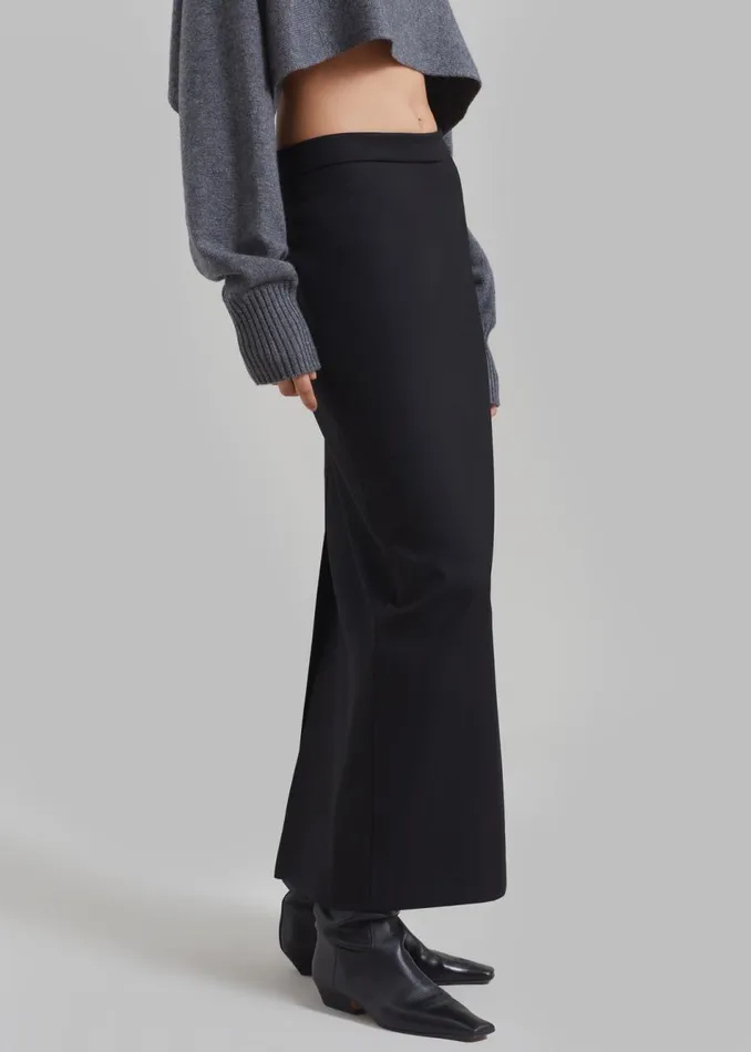 Women The Frankie Shop Bottoms Miranda Long Pencil Skirt Black