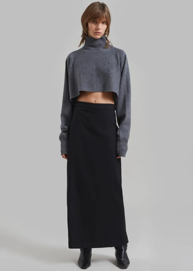 Women The Frankie Shop Bottoms Miranda Long Pencil Skirt Black