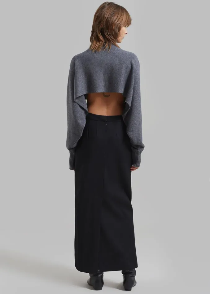 Women The Frankie Shop Bottoms Miranda Long Pencil Skirt Black