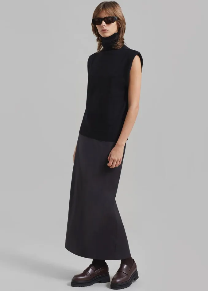 Women The Frankie Shop Bottoms Miranda Long Pencil Skirt Charcoal