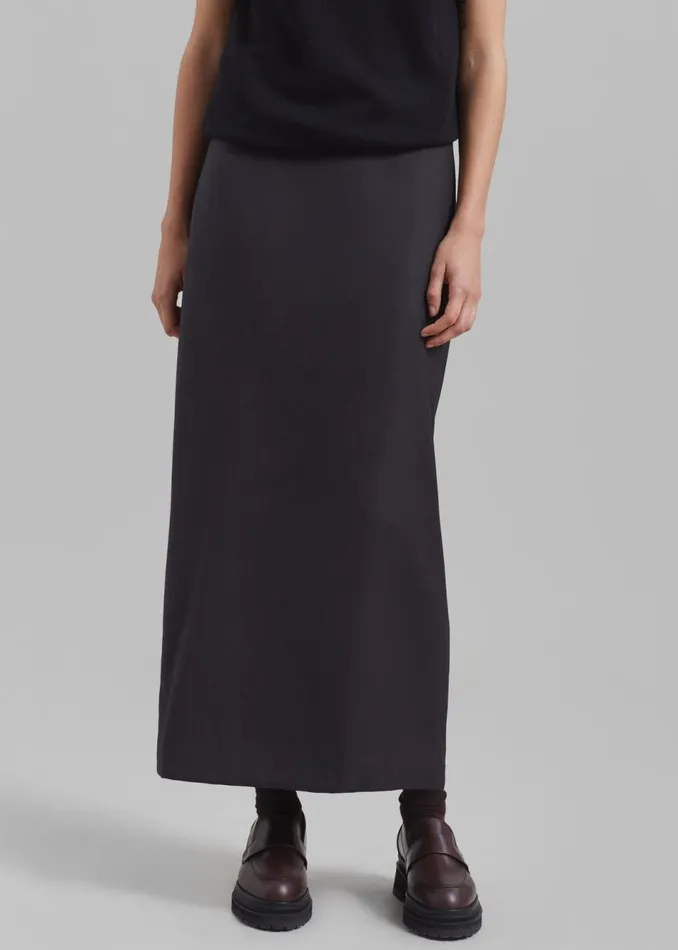Women The Frankie Shop Bottoms Miranda Long Pencil Skirt Charcoal