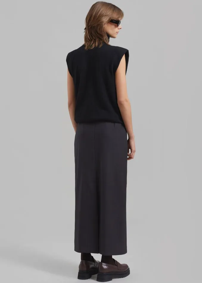 Women The Frankie Shop Bottoms Miranda Long Pencil Skirt Charcoal