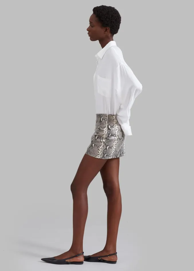 Women The Frankie Shop Bottoms Nairobi Mini Skirt Grey Python