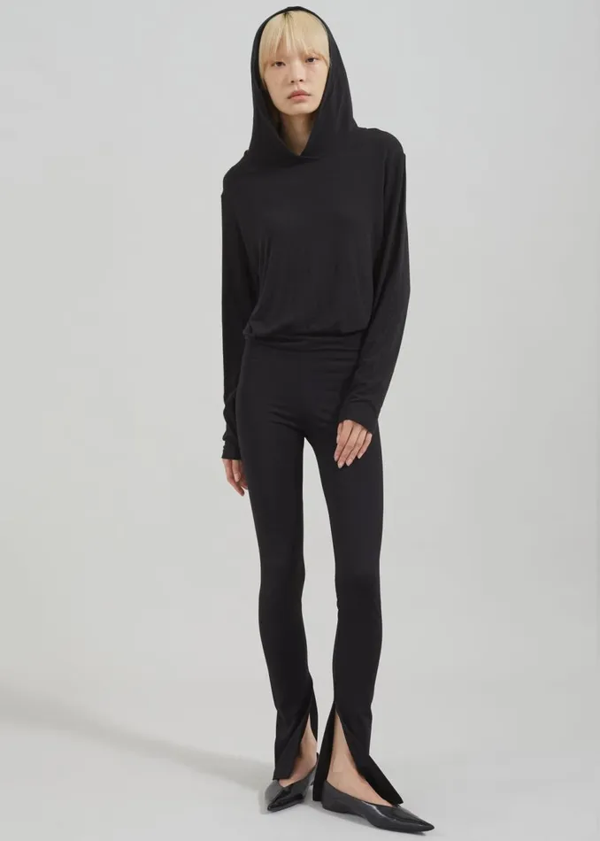 Women The Frankie Shop Bottoms Nala Flared Leggings Black
