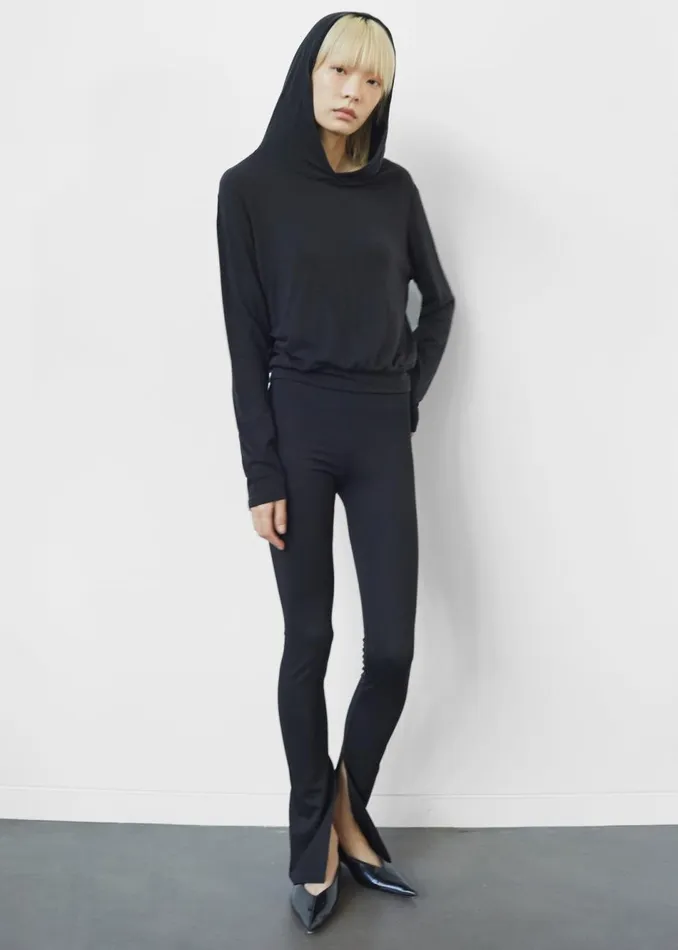 Women The Frankie Shop Bottoms Nala Flared Leggings Black