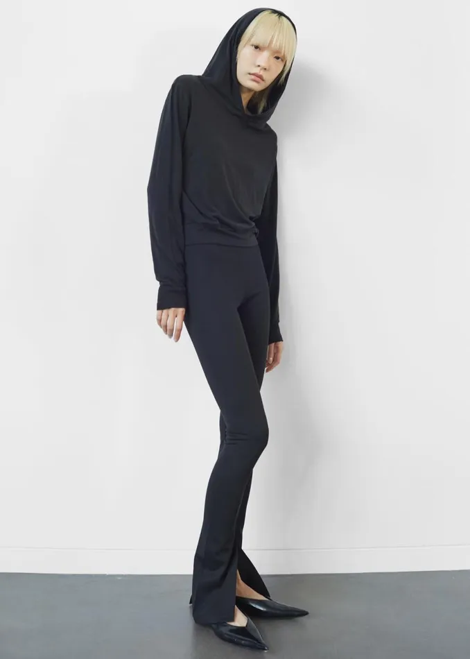 Women The Frankie Shop Bottoms Nala Flared Leggings Black