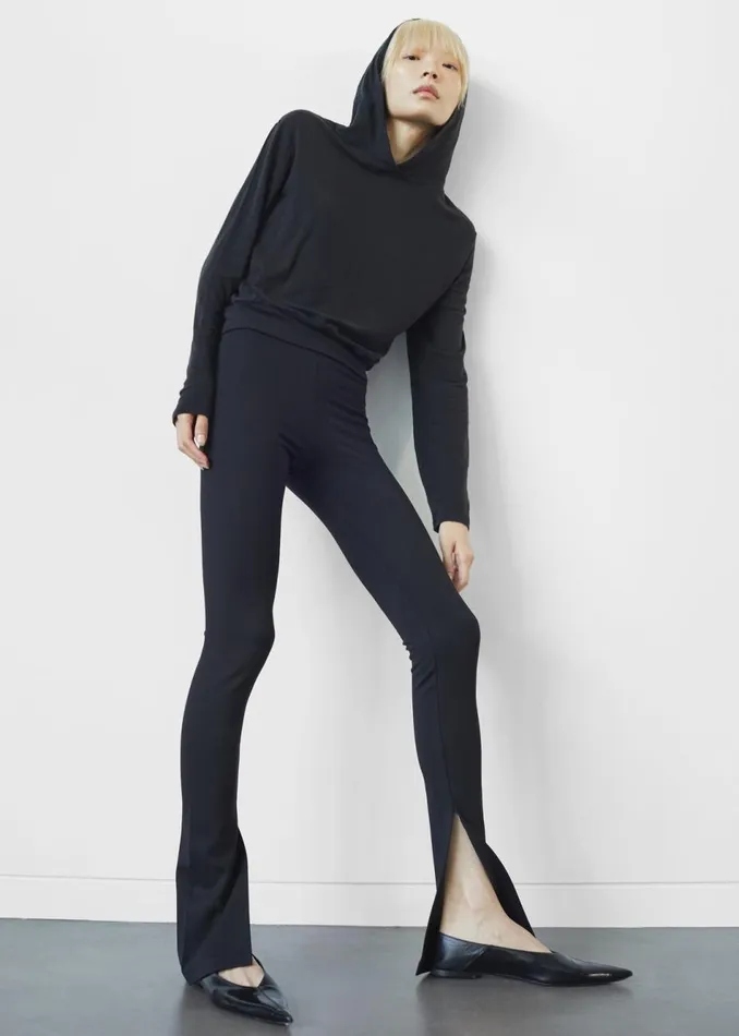 Women The Frankie Shop Bottoms Nala Flared Leggings Black