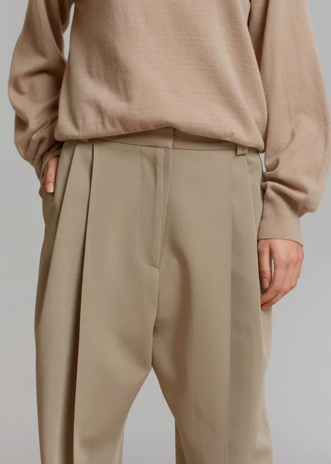 Women The Frankie Shop Bottoms Naomie String Pants Latte