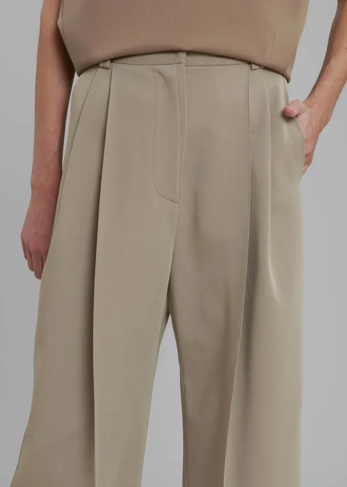 Women The Frankie Shop Bottoms Naomie String Pants Latte