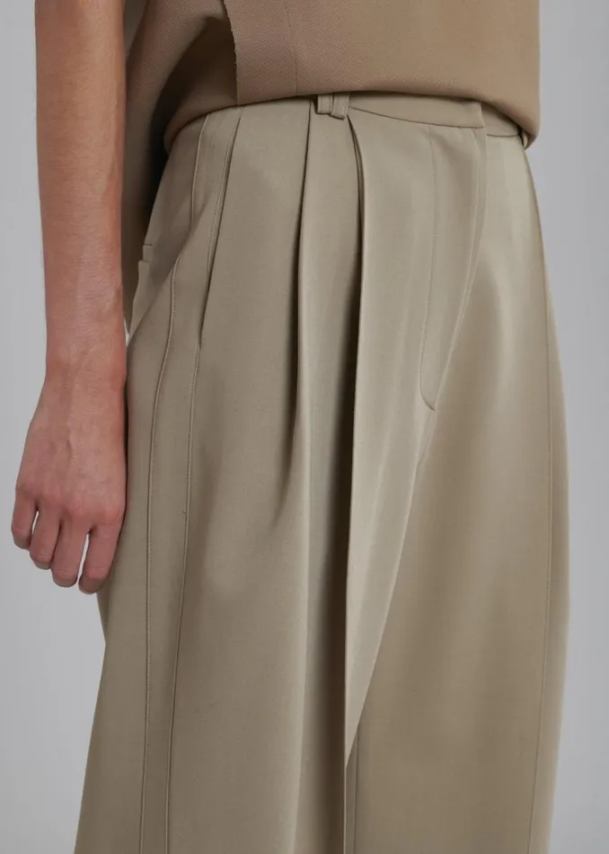 Women The Frankie Shop Bottoms Naomie String Pants Latte