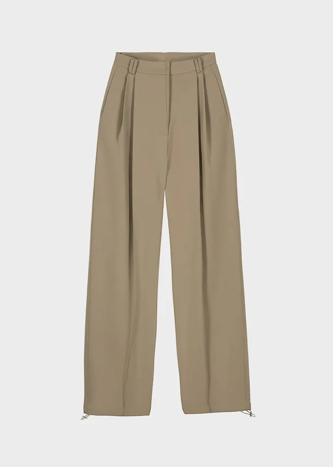 Women The Frankie Shop Bottoms Naomie String Pants Latte
