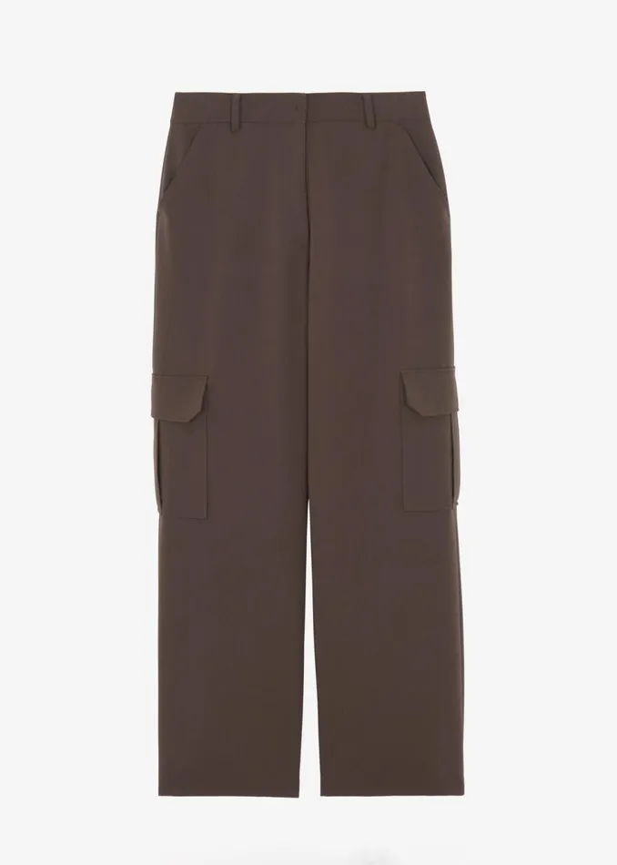 Women The Frankie Shop Bottoms Narci Cargo Pants Brown