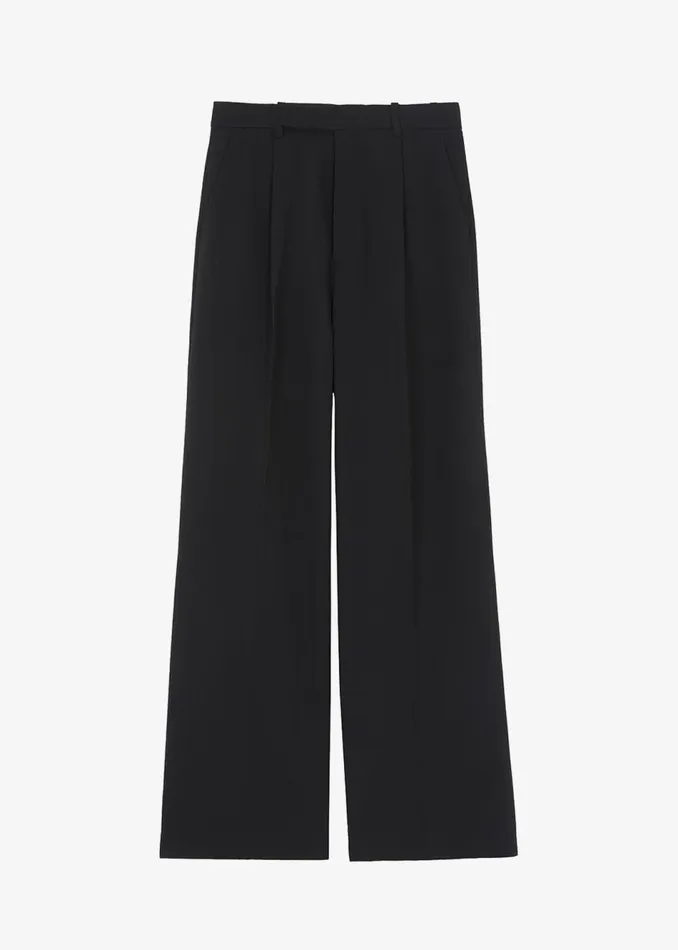Women The Frankie Shop Bottoms Nessi Pintuck Trousers Black