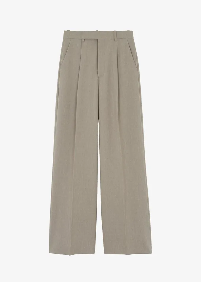 Women The Frankie Shop Bottoms Nessi Pintuck Trousers Taupe