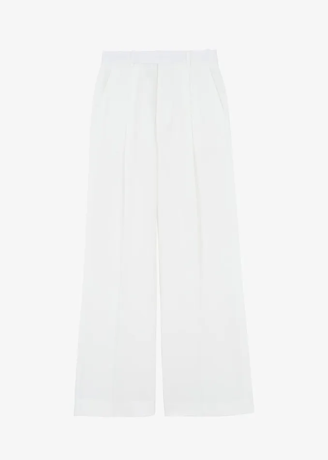 Women The Frankie Shop Bottoms Nessi Pintuck Trousers White
