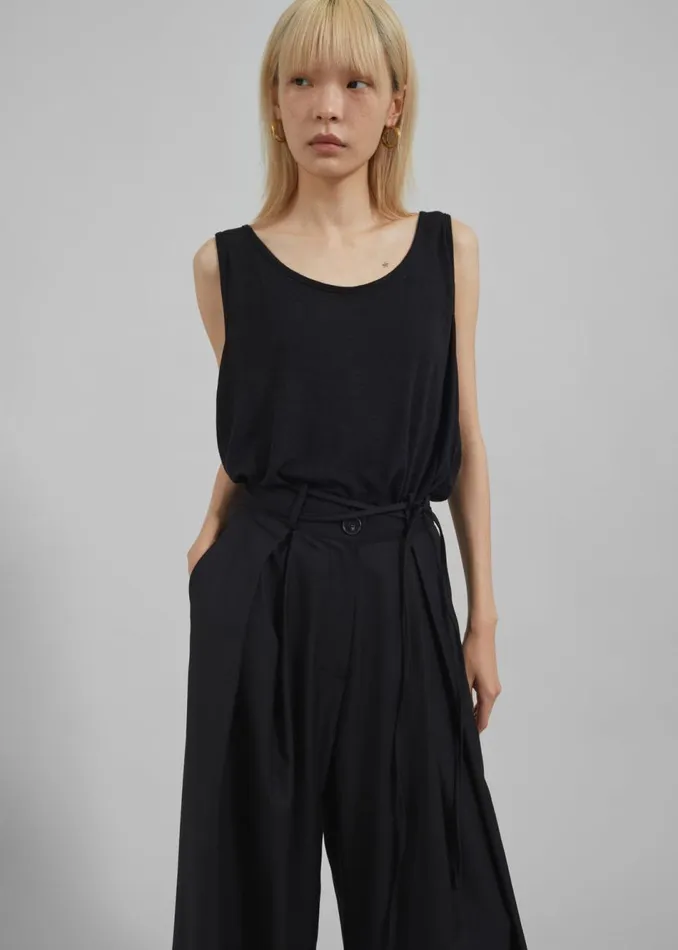 Women The Frankie Shop Bottoms Noor Wide Pants Black