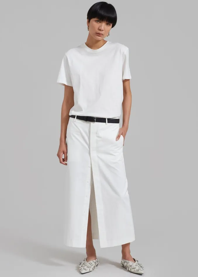 Women The Frankie Shop Bottoms Norah Slit Midi Skirt White