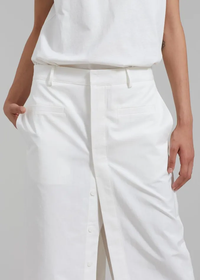 Women The Frankie Shop Bottoms Norah Slit Midi Skirt White