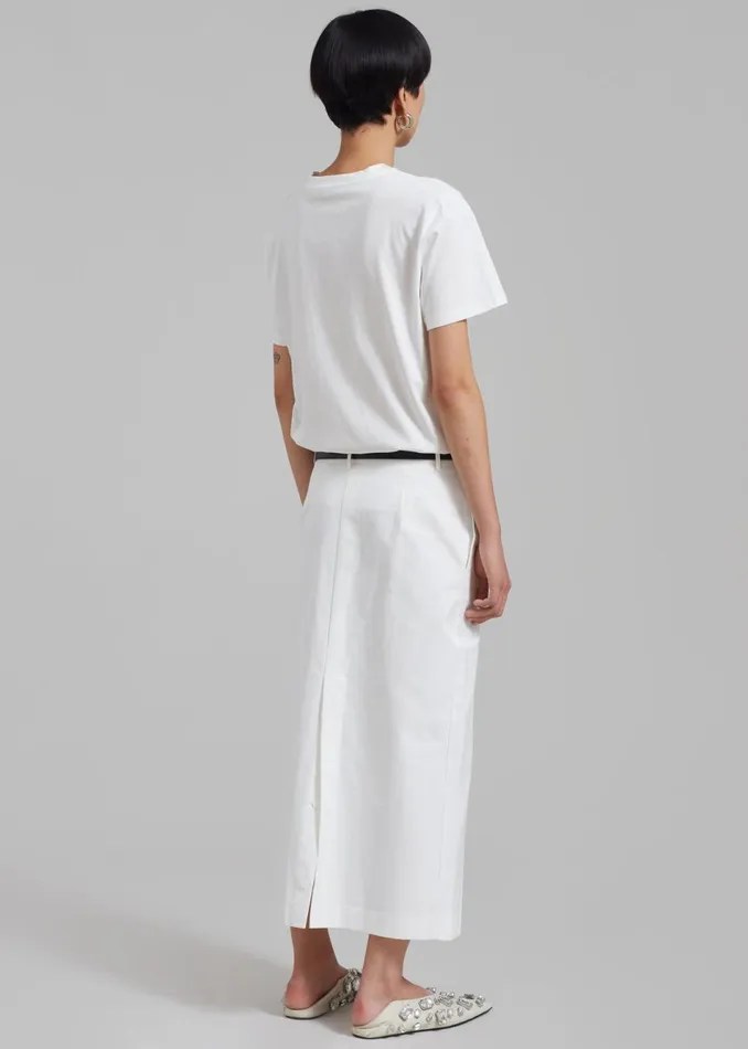 Women The Frankie Shop Bottoms Norah Slit Midi Skirt White
